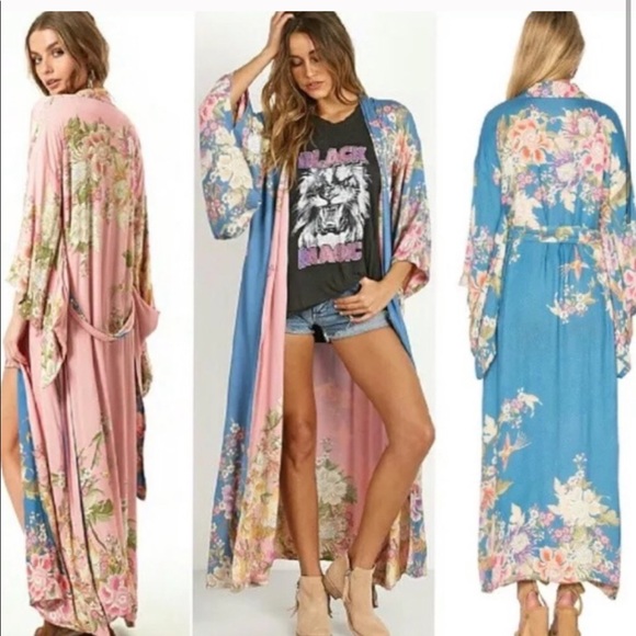 Spell Other - Spell Designs Blue Skies Kimono NWT OS